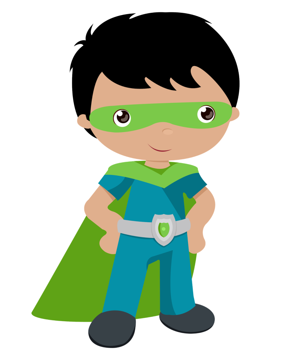 a little boy dressed as a superhero