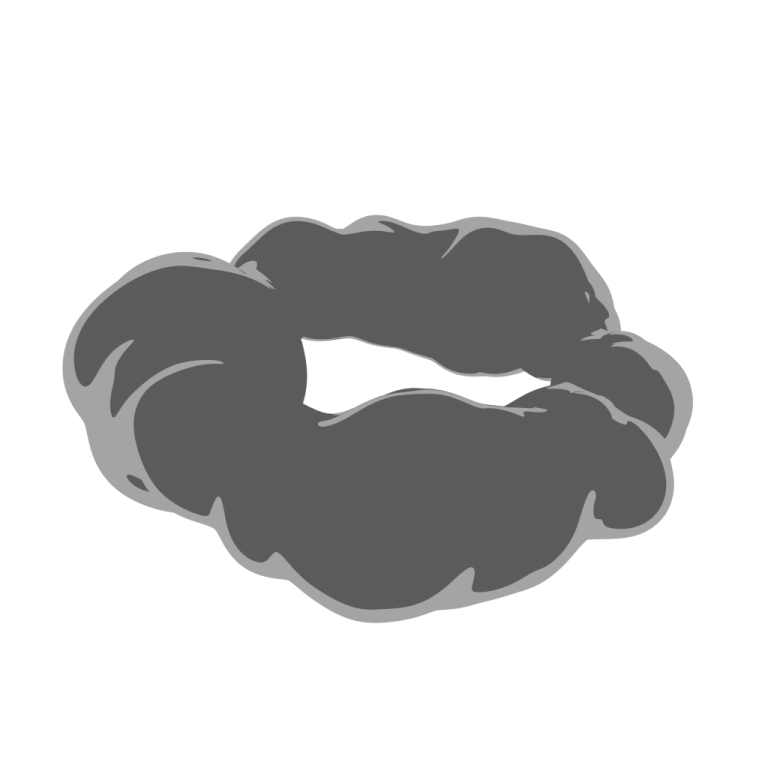 a black and white image of a mouth