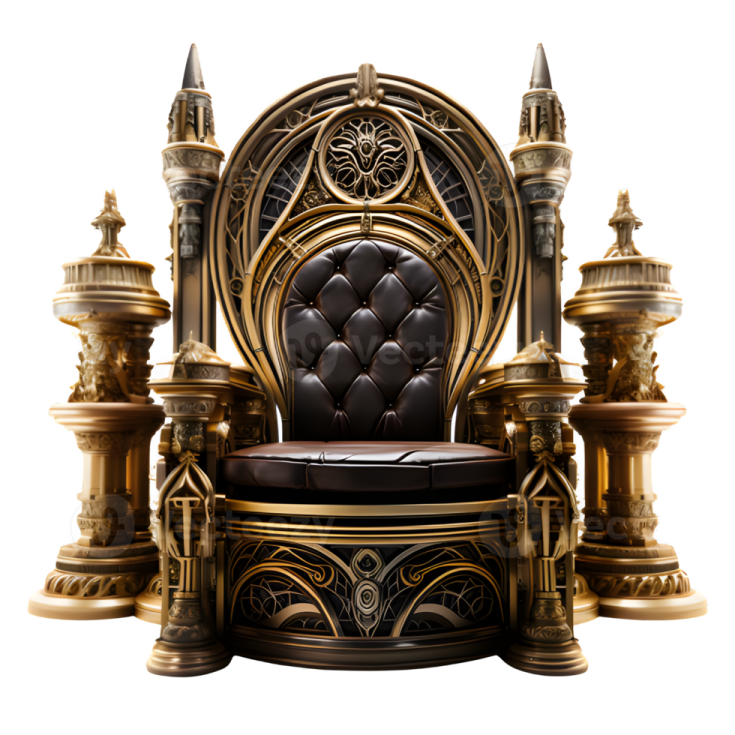 a chair with a throne on top of it
