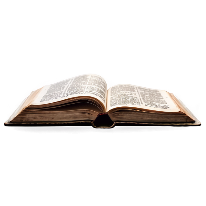 an open bible on a white background