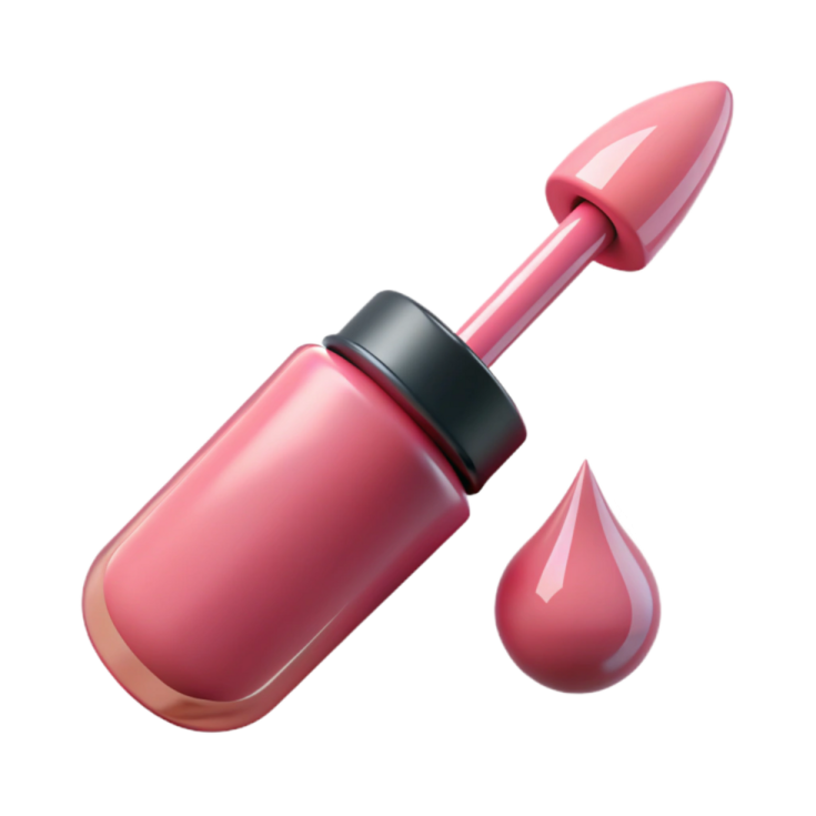 a pink lipstick with a black cap