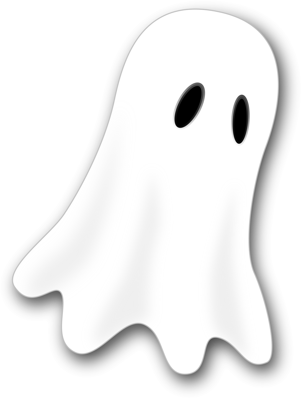 a white ghost face with black eyes