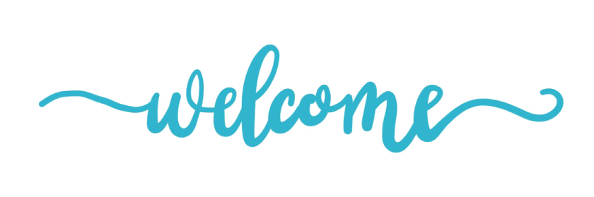 the word welcome on a white background