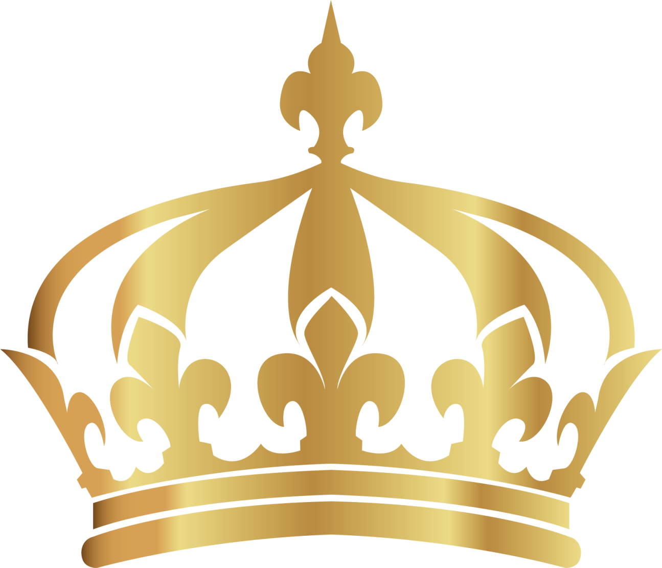 a gold crown on a white background