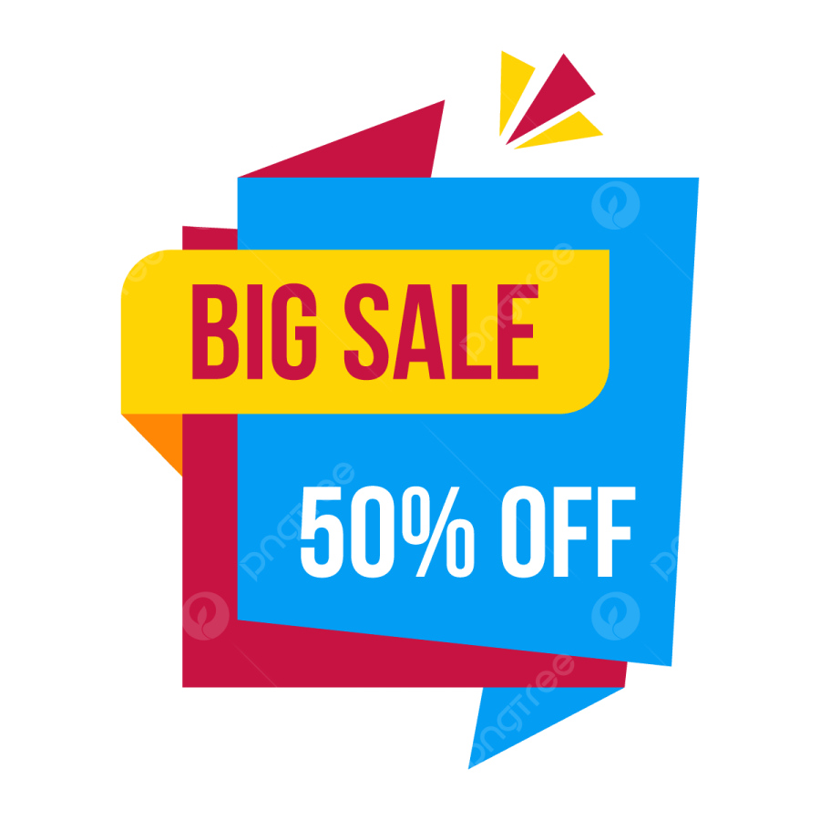 big sale 50 % off