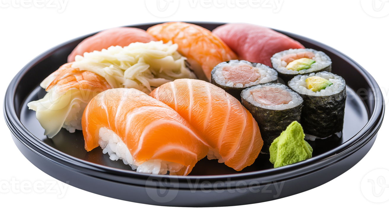 a black bowl filled with different types of su