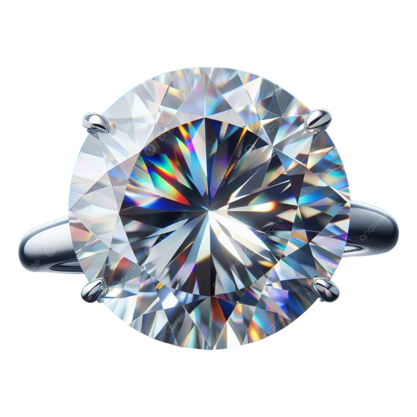 a diamond ring on a white background