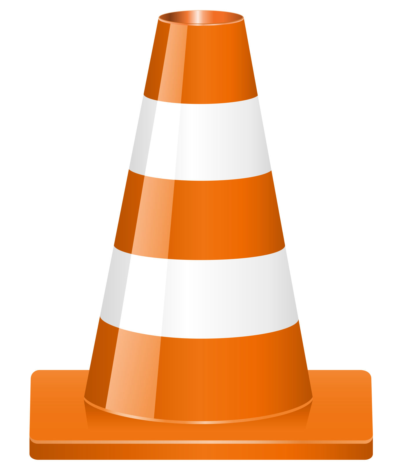 a traffic cone on a white background