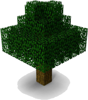 an image of a tree made out of cubes