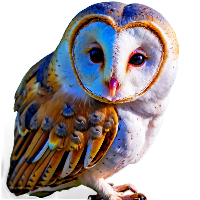 an owl is sitting on a white surface