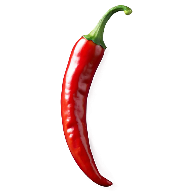 a red chili pepper on a white background