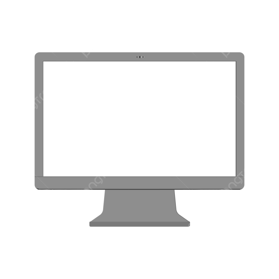a computer screen on a white background