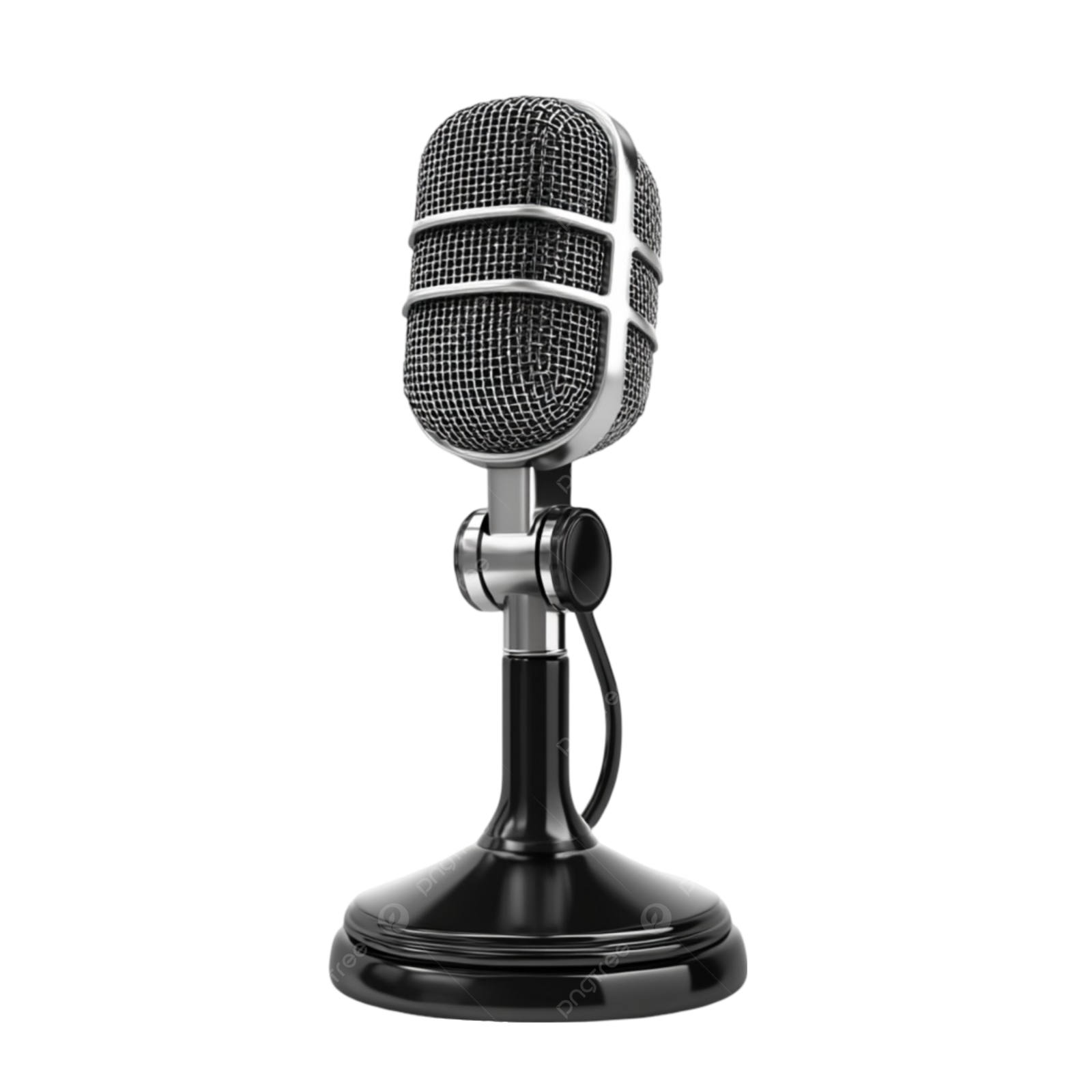 a microphone on a white background