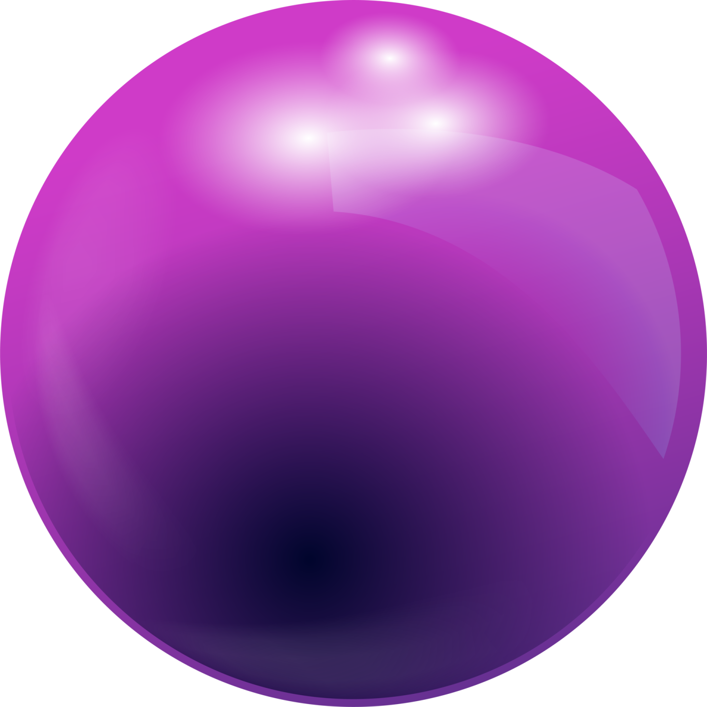 a purple ball on a white background