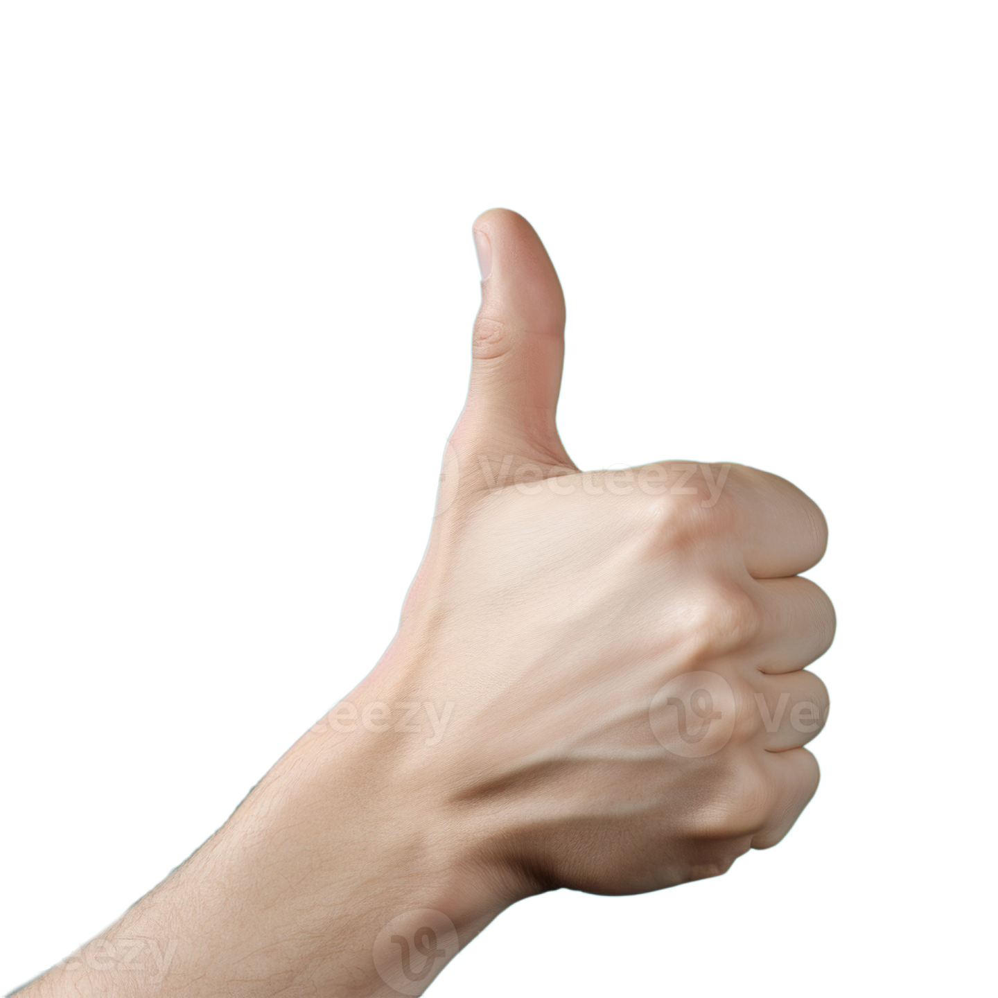 a person's hand giving a thumbs gesture