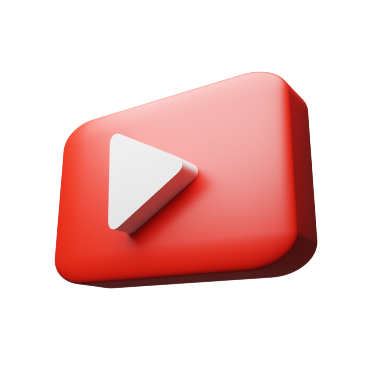 a red button with a white arrow on it
