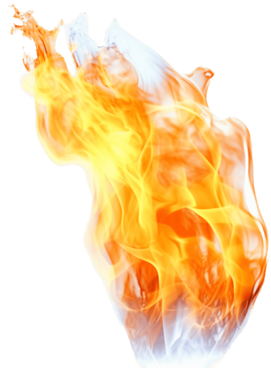 a close up of a fire on a white background