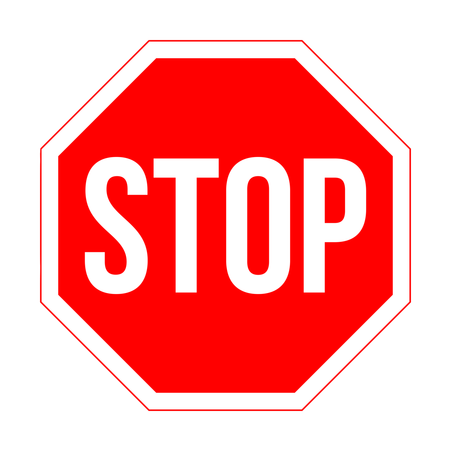 a stop sign on a white background
