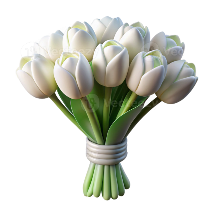 a bouquet of white flowers on a white background