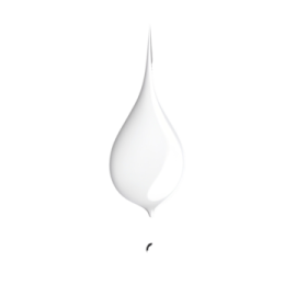 a drop of white liquid on a white background