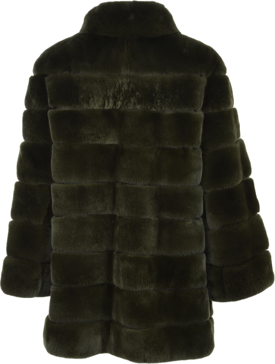 a black fur coat on a white background