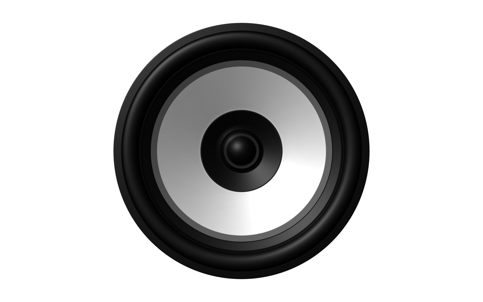 a black speaker on a white background