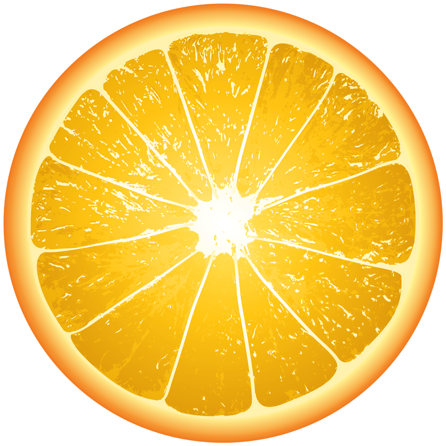 an orange cut in half