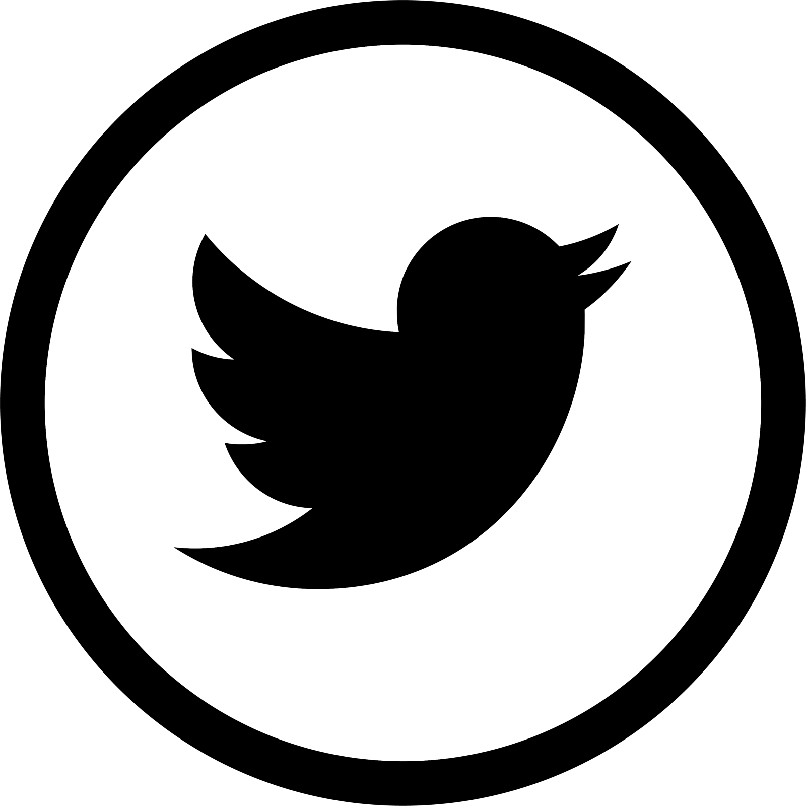 a black and white twitter logo
