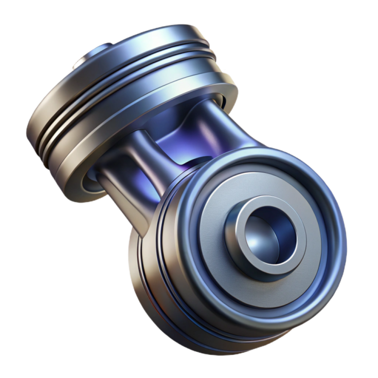 a close up view of the top end of a piston