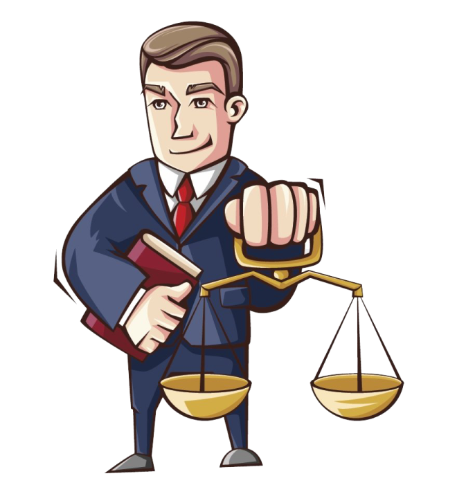a man in a suit and tie holding a scale of justice