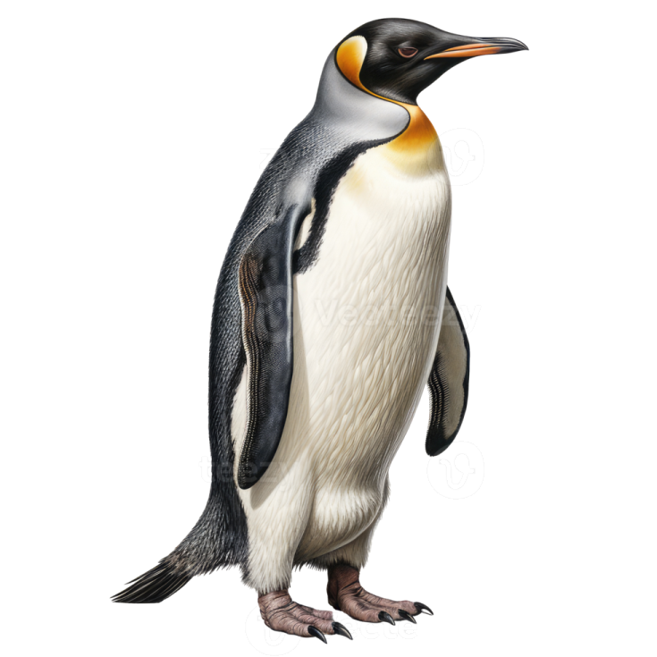 a penguin standing on its hinds