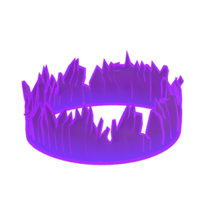 a purple ring on a white background