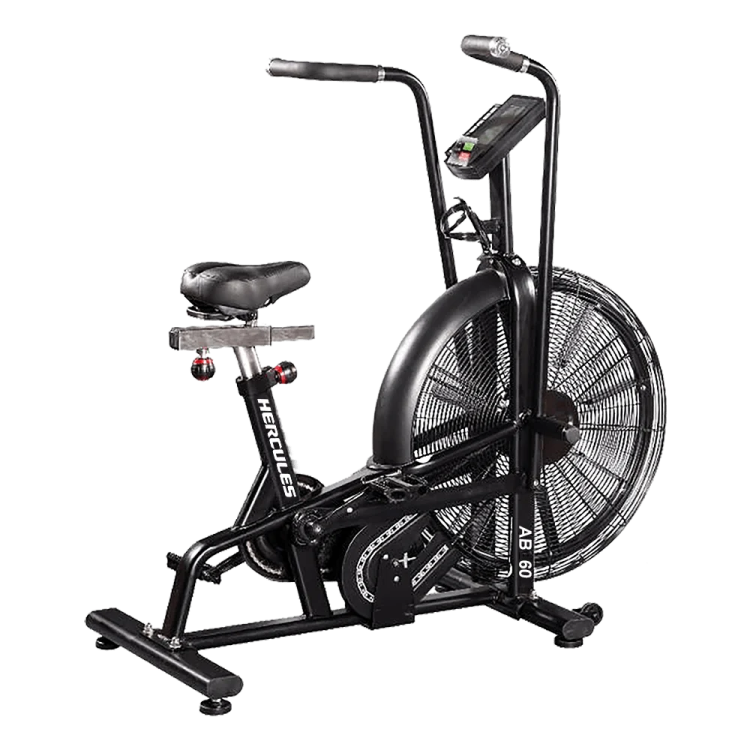 an exercise bike with a fan on it