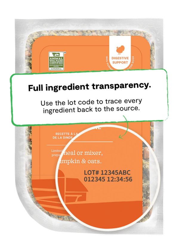 the back of a bag of freezeable food