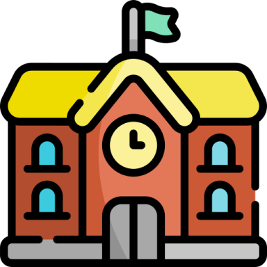 a church with a flag on top