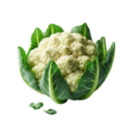a head of caulia on a white background