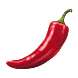 a red pepper on a white background