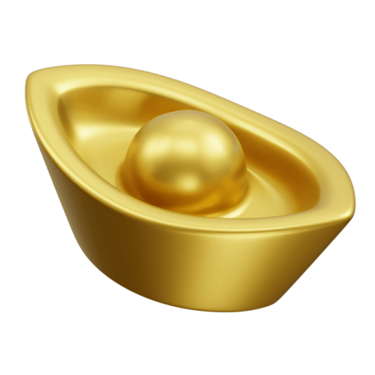 a golden egg in a bowl