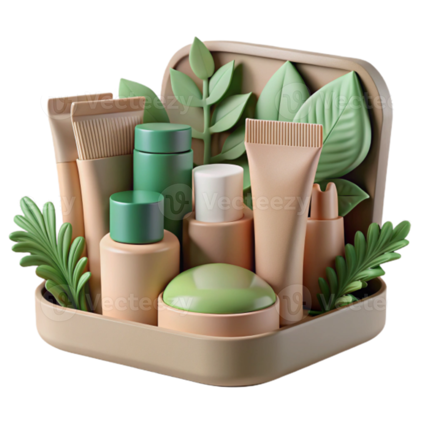 a container filled with different types of hair products