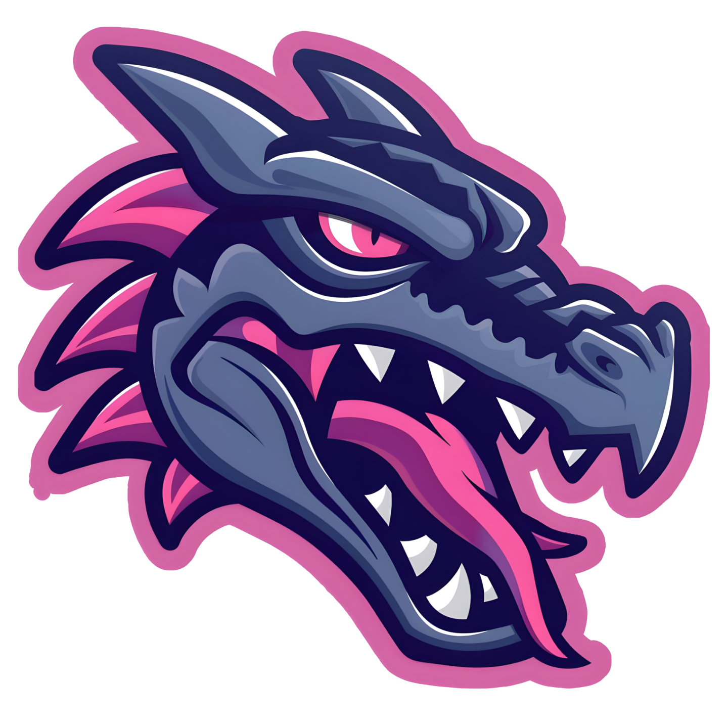 an illustration of a dragon's head