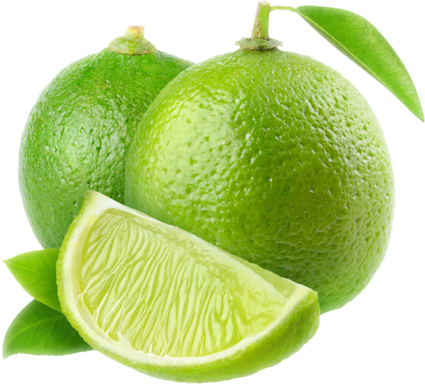 two limes with one cut in half