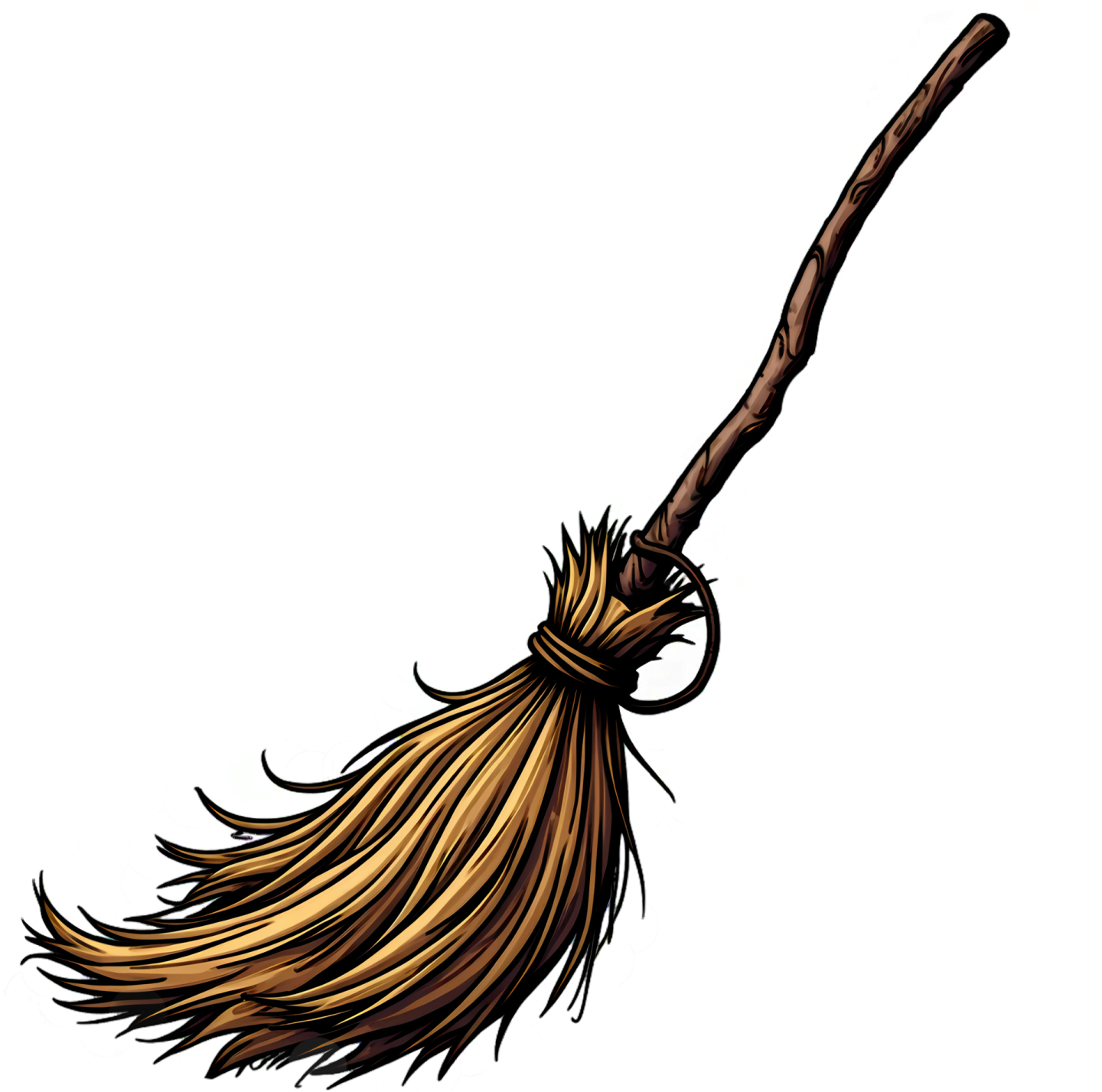 a broom on a white background