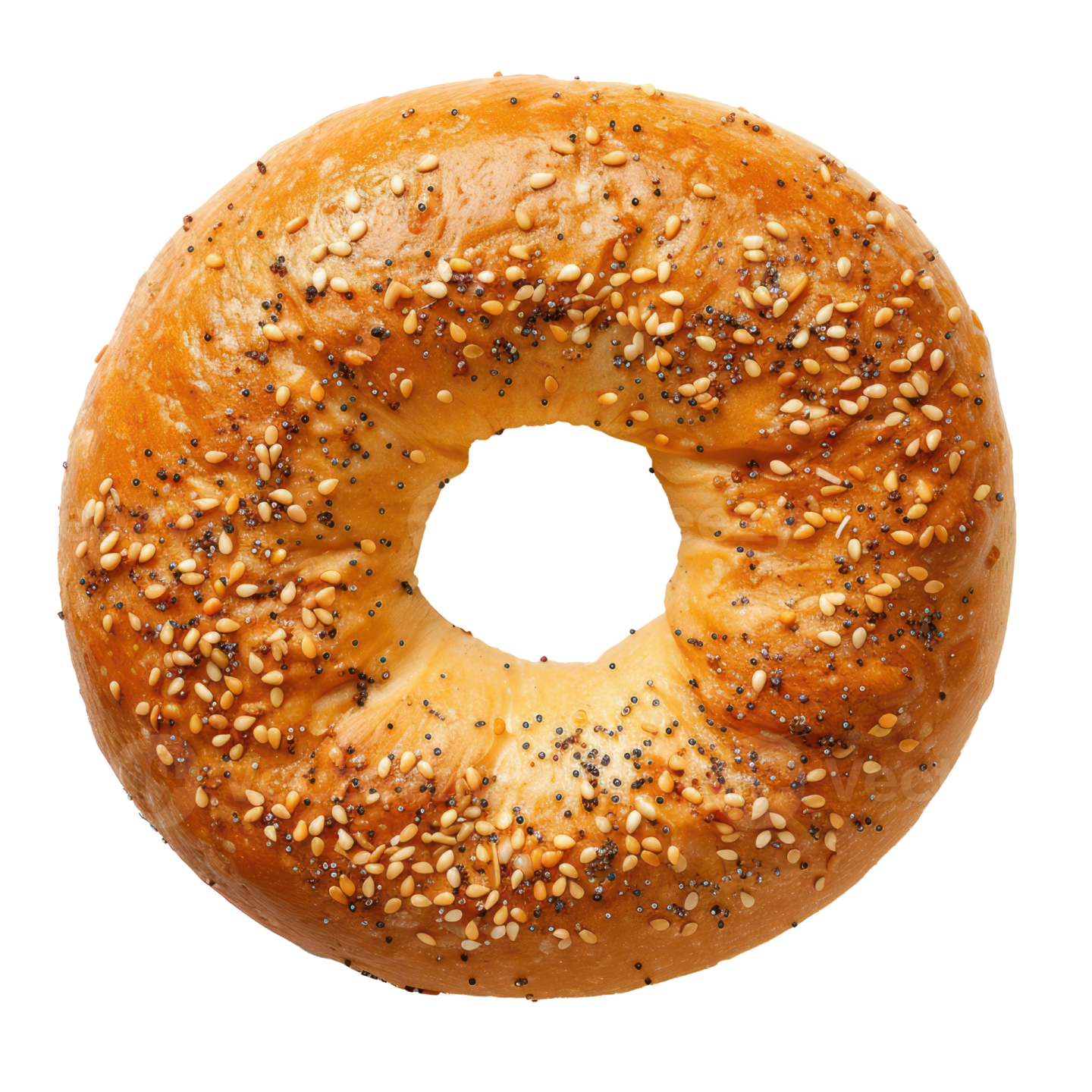 a bagel on a white background