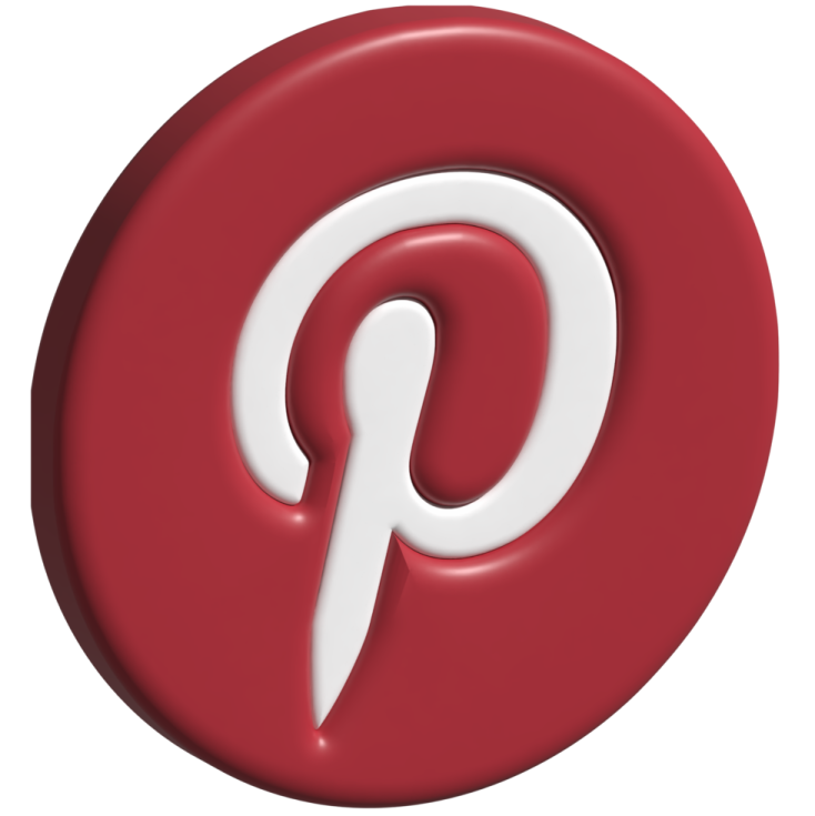 a red pin with the word pin on it