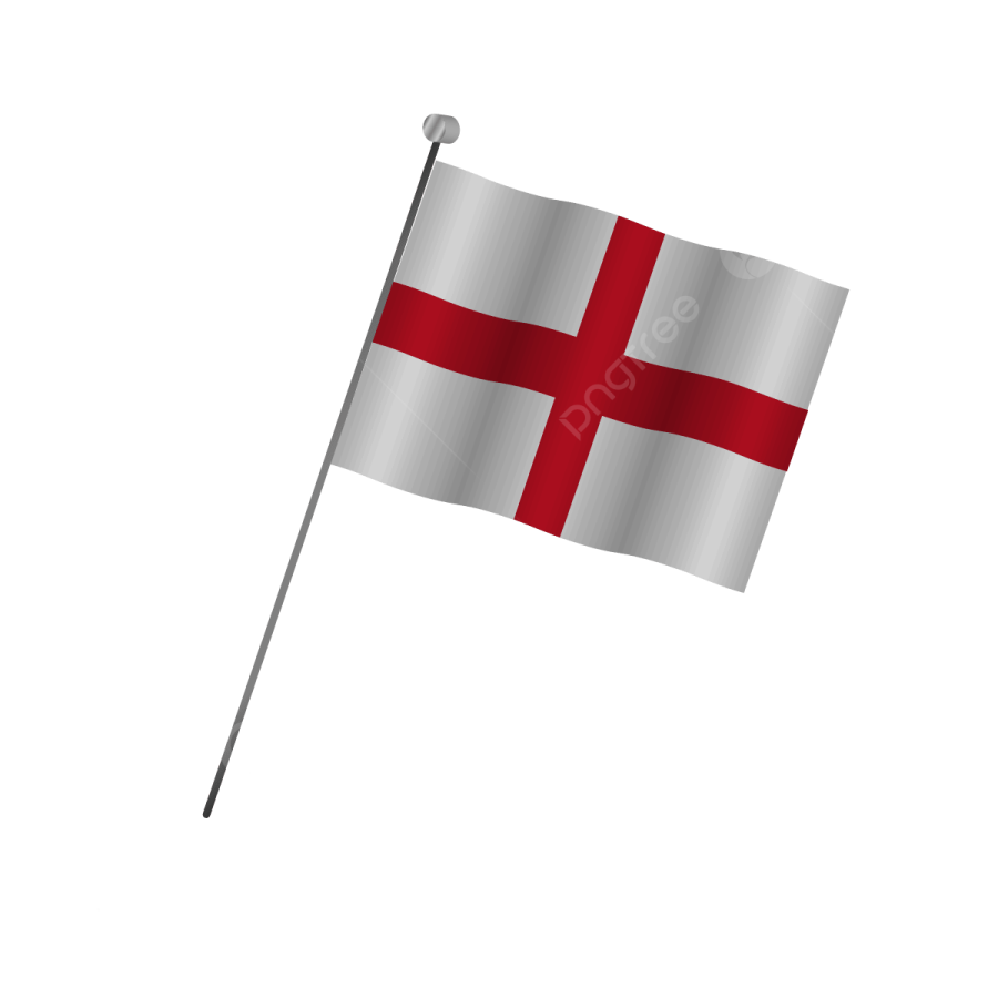 the flag of england on a white background