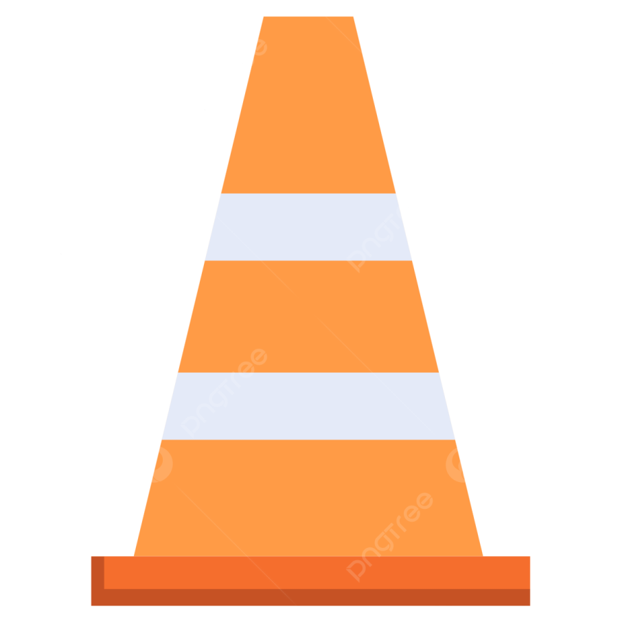 a traffic cone on a white background