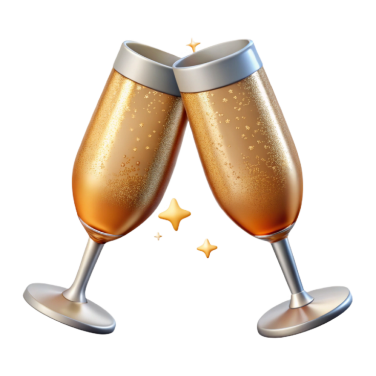 two glasses of champagne