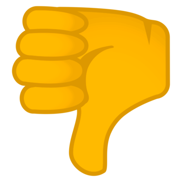 a yellow thumbs up icon