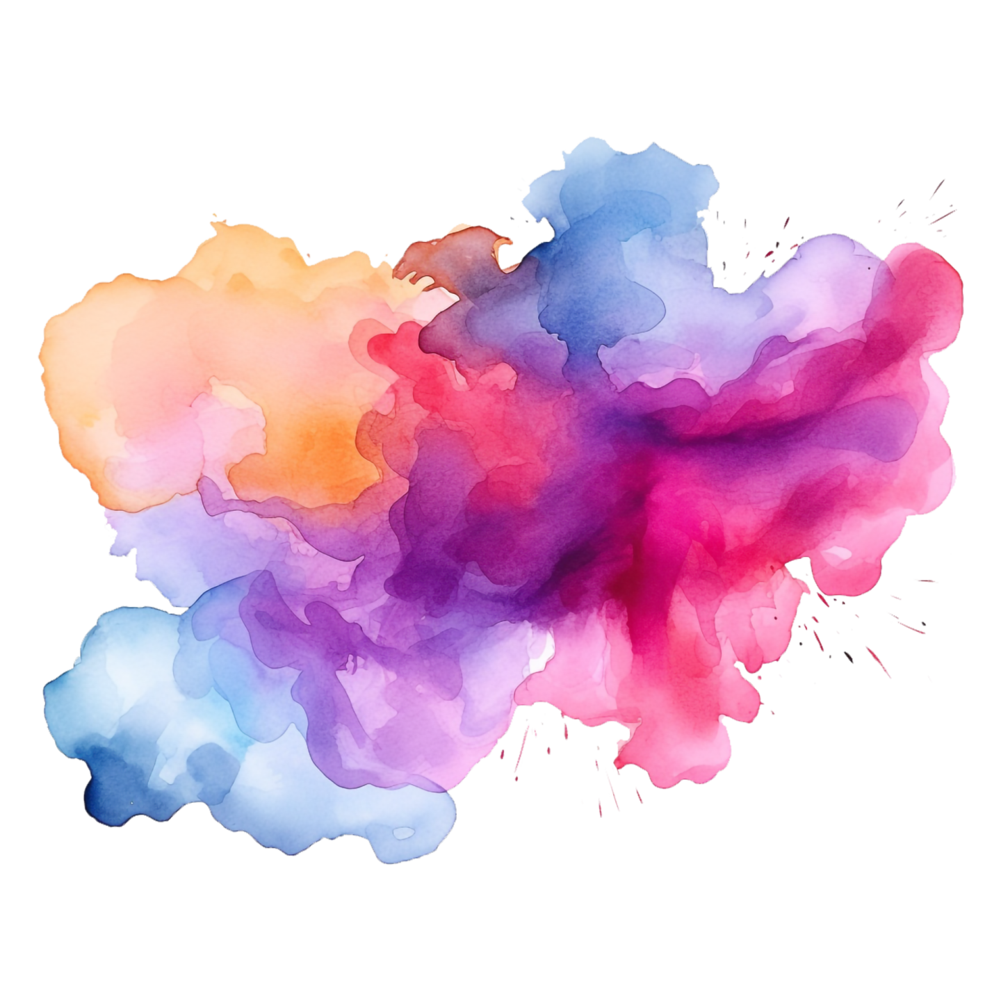 a watercolor stain on a white background