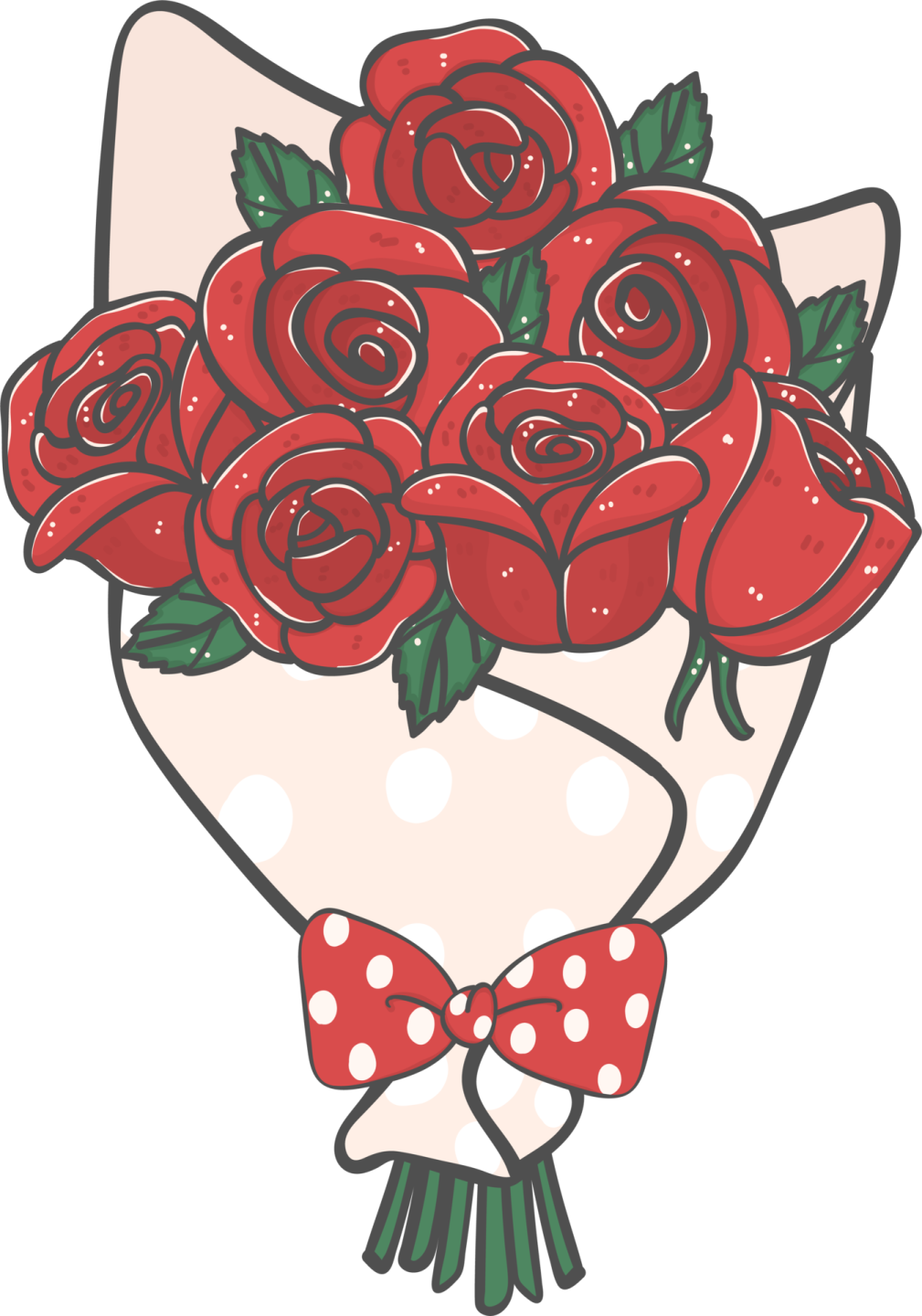 a bouquet of red roses with a bow